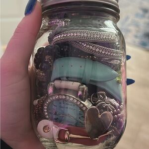 Decorative Jar with Assorted Accessories